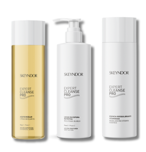 Kit de Doble Limpieza Expert Cleanse Pro – Aceite Micelar, Leche en Espuma y Esencia Reequilibrante Vitaminada
